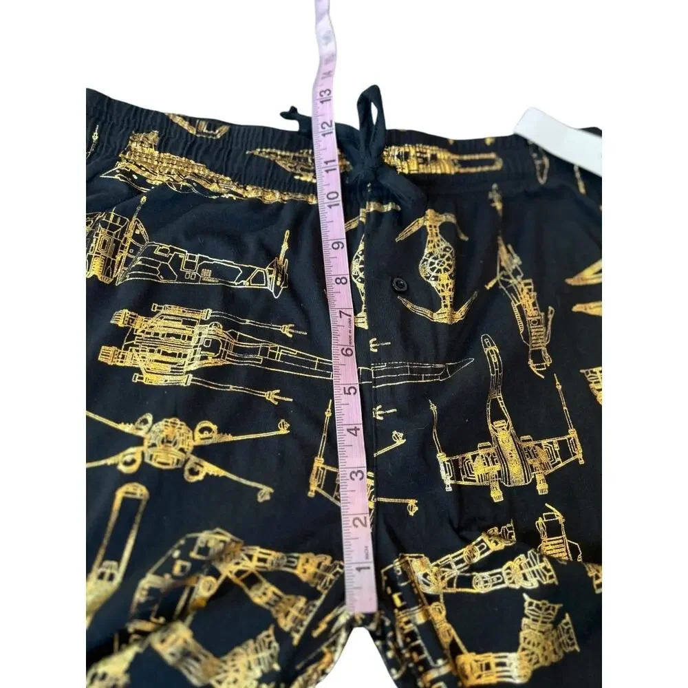 NWT Star Wars Gold / Bronze Spaceships Pattern Sleep Lounge Pajama Pants Size M - Picture 7 of 8
